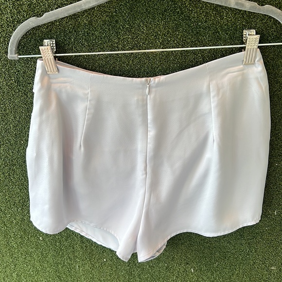 Silky Grey skort. Beautiful skirt overlay overtop the most comfortable shorts - Picture 4 of 4